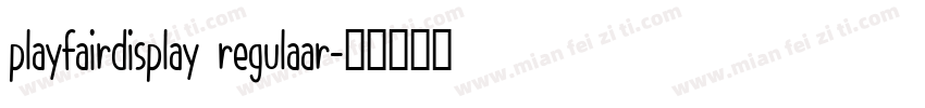 playfairdisplay regulaar字体转换